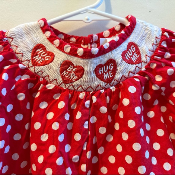 Smocked Valentines Romper - Picture 6 of 10